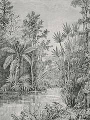 Art For The Home Black and White Archive Jungle Fixed Size 2M Mural - Image 2 of 4