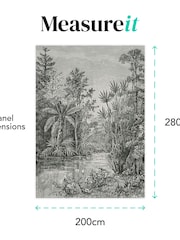 Art For The Home Black and White Archive Jungle Fixed Size 2M Mural - Image 4 of 4