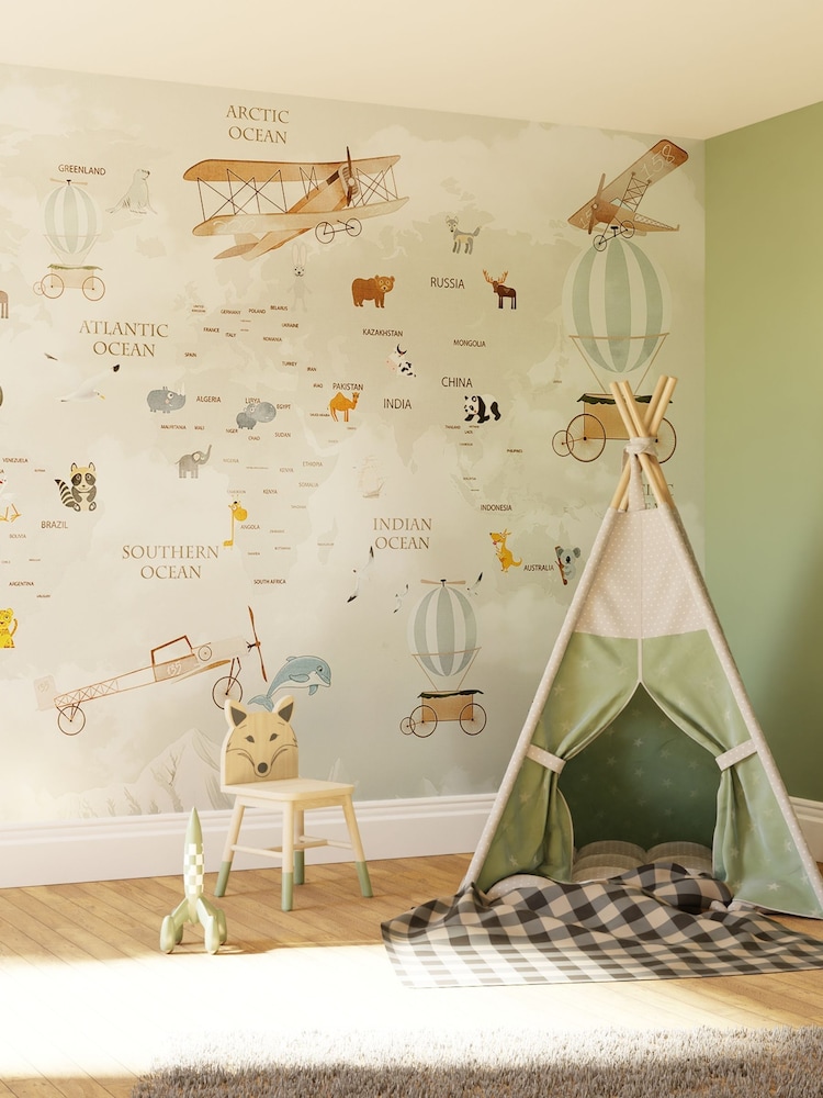 Art For The Home Sage Around The World Fixed Size 4M Mural - Image 1 of 3