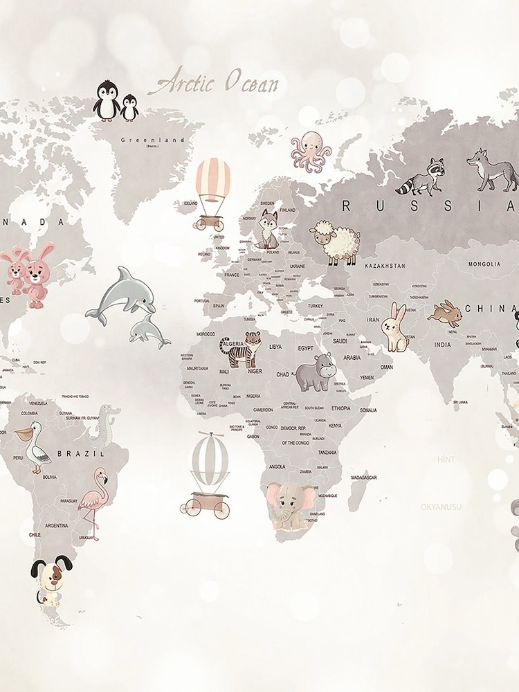 Art For The Home Neutral Whole Wide World Fixed Size 4M Mural - Image 2 of 2