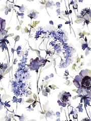 Art For The Home Blue Green Watercolour Floral Fixed Size 4M Mural - Image 2 of 2