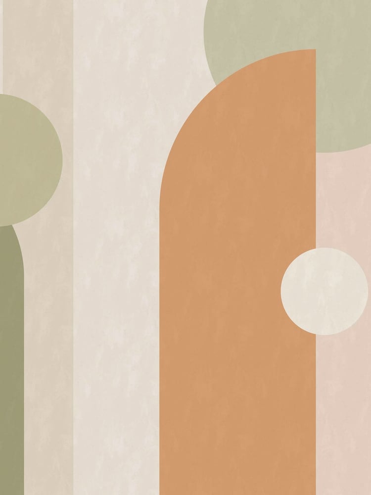 Art For The Home Green Rust Curve & Arch Geo Fixed Size 4M Mural - Image 2 of 3 Art For The Home Green Rust Curve & Arch Geo Fixed Size 4M Mural - Image 2 of 3