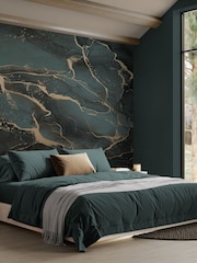Art For The Home Teal Gold Marble Fixed Size 3M Mural - Image 1 of 5