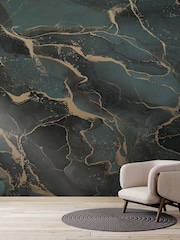 Art For The Home Teal Gold Marble Fixed Size 3M Mural - Image 5 of 5