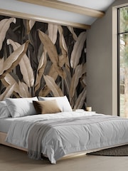 Art For The Home Black Banana Leaf Fixed Size 4M Mural - Image 1 of 5