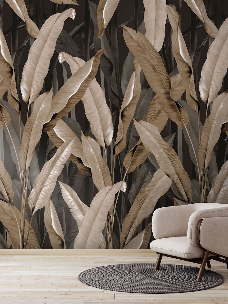 Art For The Home Black Banana Leaf Fixed Size 4M Mural - Image 5 of 5