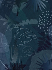 Art For The Home Navy Abstract Leaf Fixed Size 3M Mural - Image 2 of 5