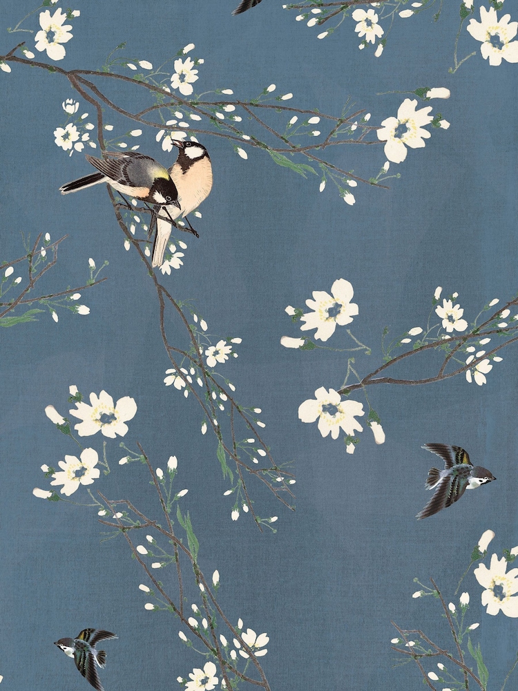 Art For The Home Blue Birds and Blossom Fixed Size 2M Mural - Image 2 of 4 Art For The Home Blue Birds and Blossom Fixed Size 2M Mural - Image 2 of 4