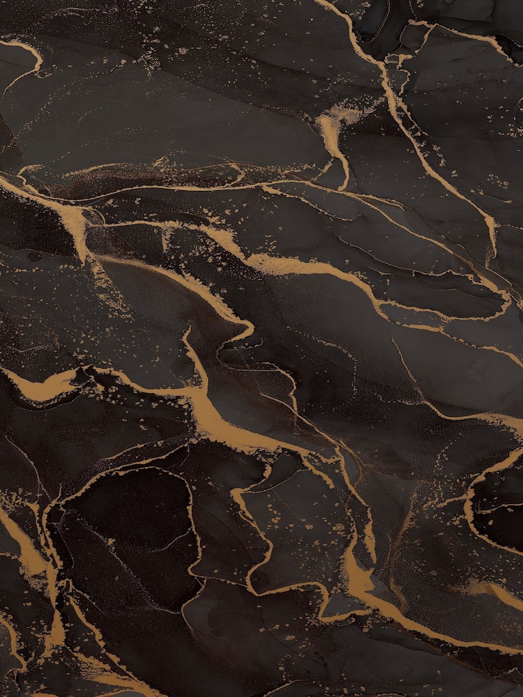 Art For The Home Black Gold Marble Fixed Size 3M Mural - Image 2 of 5