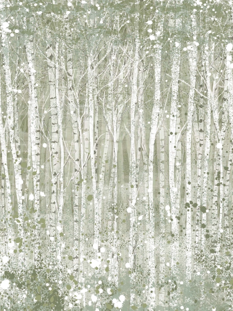 Art For The Home Sage Painterly Woods Fixed Size 3M Mural - Image 2 of 5