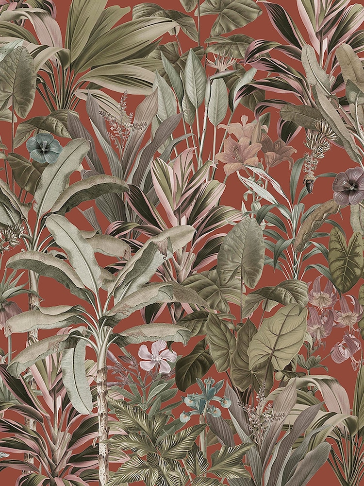 Art For The Home Terracotta Funky Jungle Fixed Size 3M Mural - Image 2 of 3
