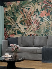Art For The Home Teal Funky Jungle Fixed Size 3M Mural - Image 1 of 3