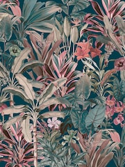 Art For The Home Teal Funky Jungle Fixed Size 3M Mural - Image 2 of 3