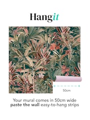 Art For The Home Teal Funky Jungle Fixed Size 3M Mural - Image 3 of 3