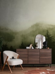 Art For The Home Green Misty Landscape Fixed Size 3M Mural - Image 1 of 5