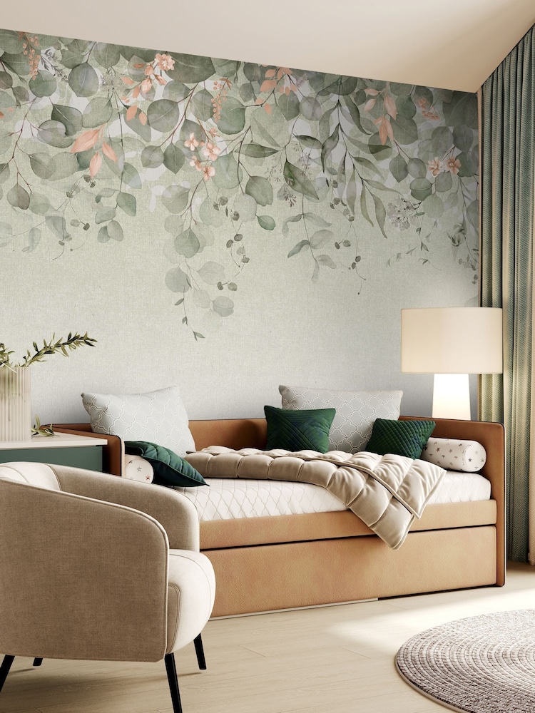 Art For The Home Sage Botanical Cascade Fixed Size 3M Mural - Image 1 of 5