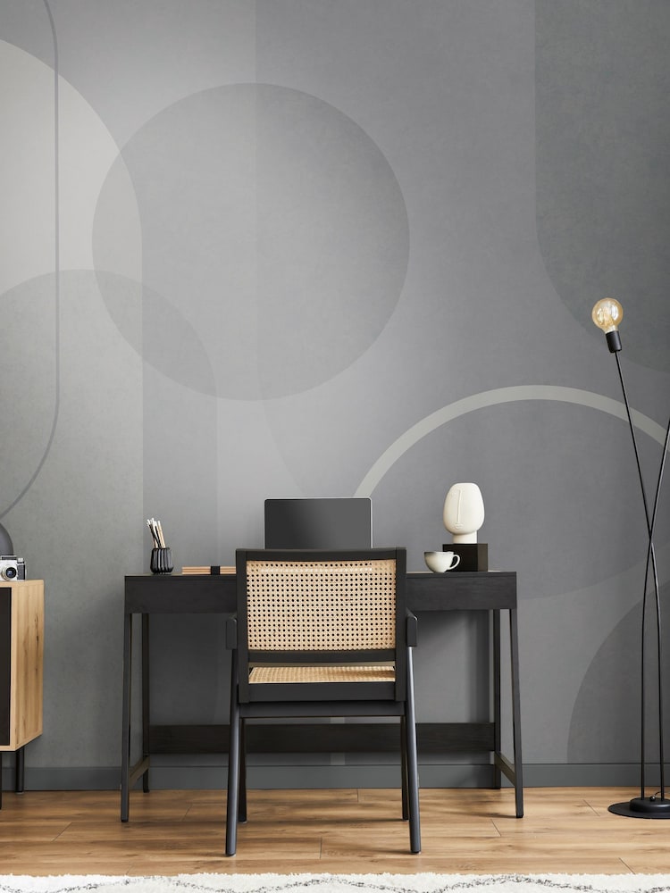 Art For The Home Blue Arched Geo Muted Fixed Size 4M Mural - Image 1 of 5