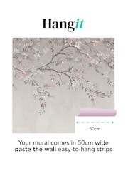 Art For The Home Grey Blossom Trail Fixed Size 3M Mural - Image 3 of 5