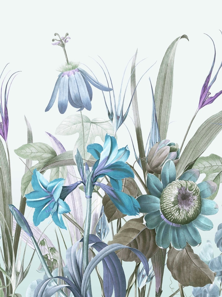 Art For The Home Duck Egg Flora Fixed Size 3M Mural - Image 2 of 3 Art For The Home Duck Egg Flora Fixed Size 3M Mural - Image 2 of 3