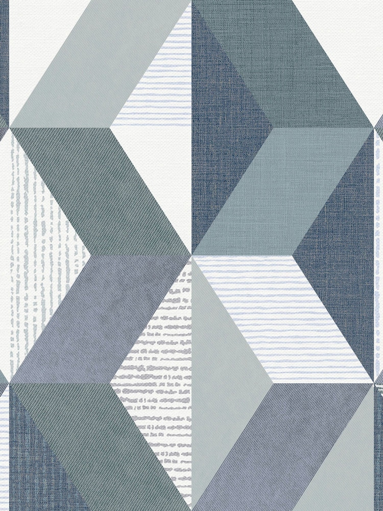 Art For The Home Navy Geo Fixed Size 4M Mural - Image 2 of 5