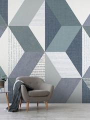 Art For The Home Navy Geo Fixed Size 4M Mural - Image 4 of 5
