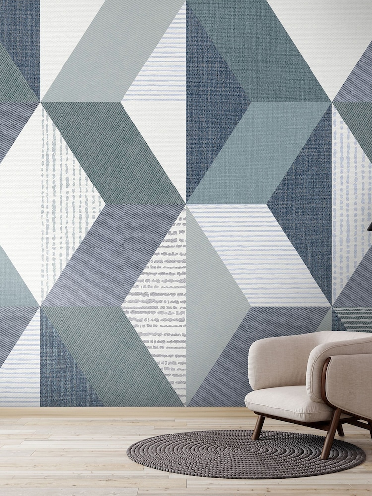 Art For The Home Navy Geo Fixed Size 4M Mural - Image 5 of 5
