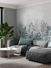 Art For The Home Indigo Leaf Silhouette Fixed Size 3M Mural - Image 1 of 7