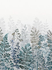 Art For The Home Indigo Leaf Silhouette Fixed Size 3M Mural - Image 2 of 7