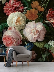 Art For The Home Black Archive Floral Fixed Size 3M Mural - Image 4 of 5