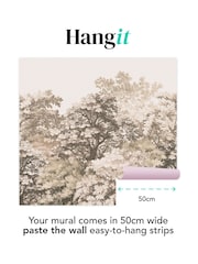 Art For The Home Oatmeal Forest Canopy Fixed Size 3M Mural - Image 3 of 5
