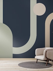 Art For The Home Blue Oval Geo Pop Fixed Size 4M Mural - Image 4 of 4