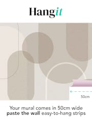 Art For The Home Grey Arched Geo Muted Fixed Size 4M Mural - Image 3 of 5
