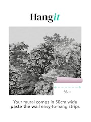 Art For The Home Mono Forest Canopy Fixed Size 3M Mural - Image 3 of 5