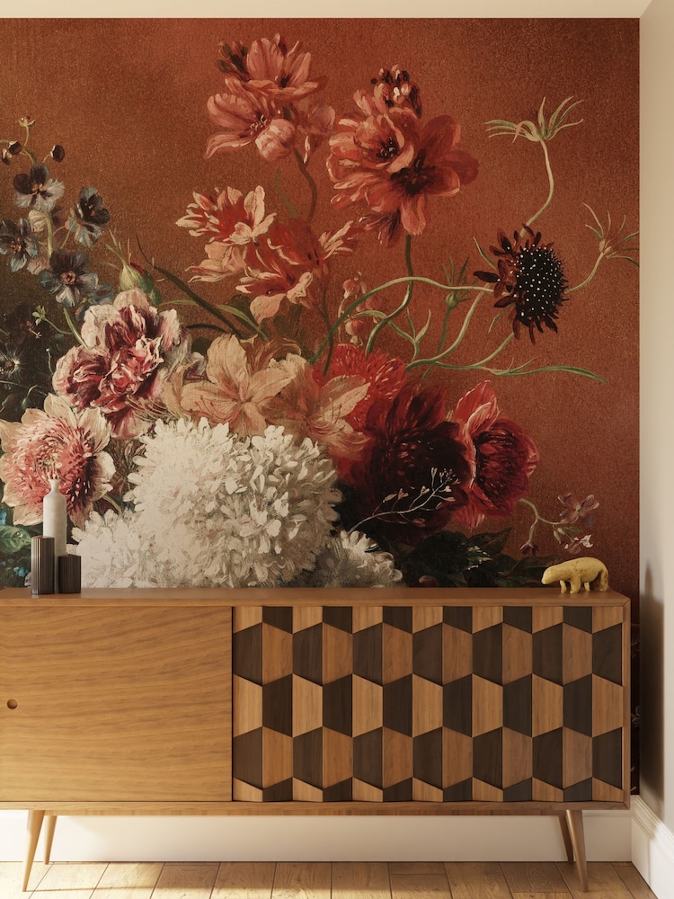 Art For The Home Mauve Flower Vase Fixed Size 2M Mural - Image 1 of 4