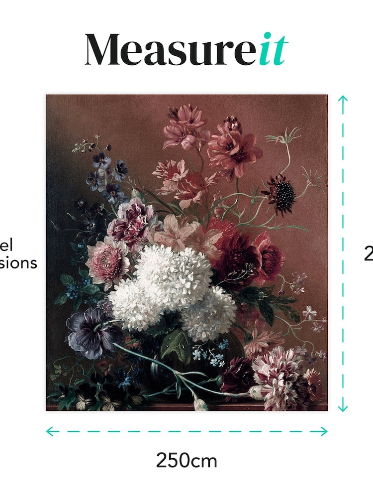 Art For The Home Mauve Flower Vase Fixed Size 2M Mural - Image 4 of 4
