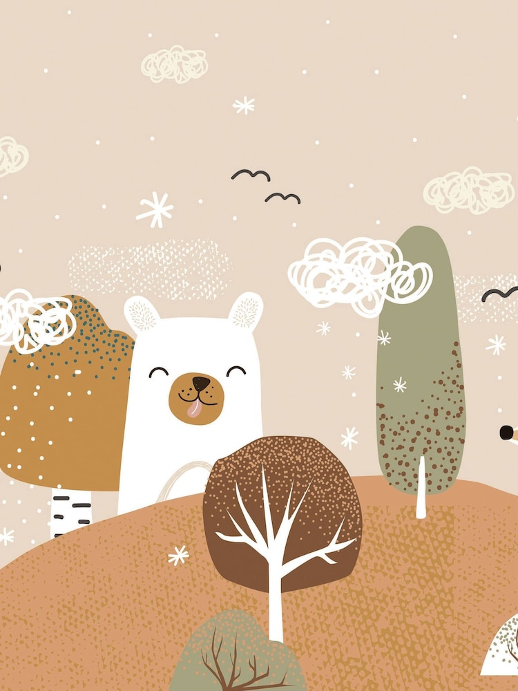 Art For The Home Rust Scandi Animals Fixed Size 4M Mural - Image 2 of 3 Art For The Home Rust Scandi Animals Fixed Size 4M Mural - Image 2 of 3