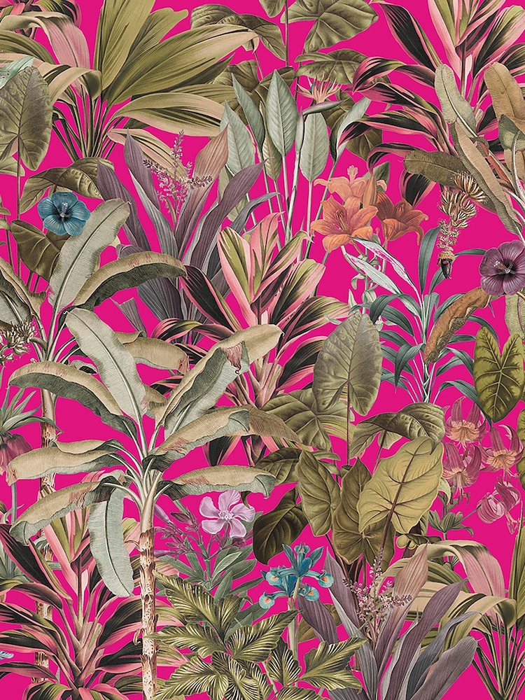 Art For The Home Hot Pink Funky Jungle Fixed Size 3M Mural - Image 2 of 3