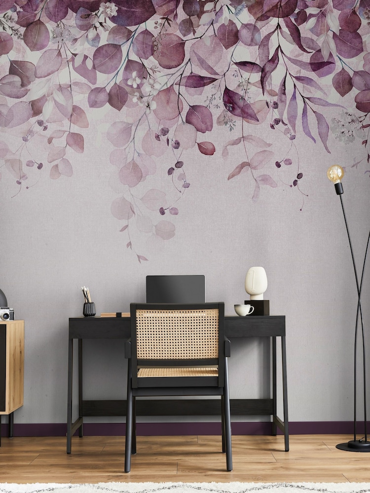 Art For The Home Purple Botanical Cascade Fixed Size 3M Mural - Image 1 of 5 Art For The Home Purple Botanical Cascade Fixed Size 3M Mural - Image 1 of 5