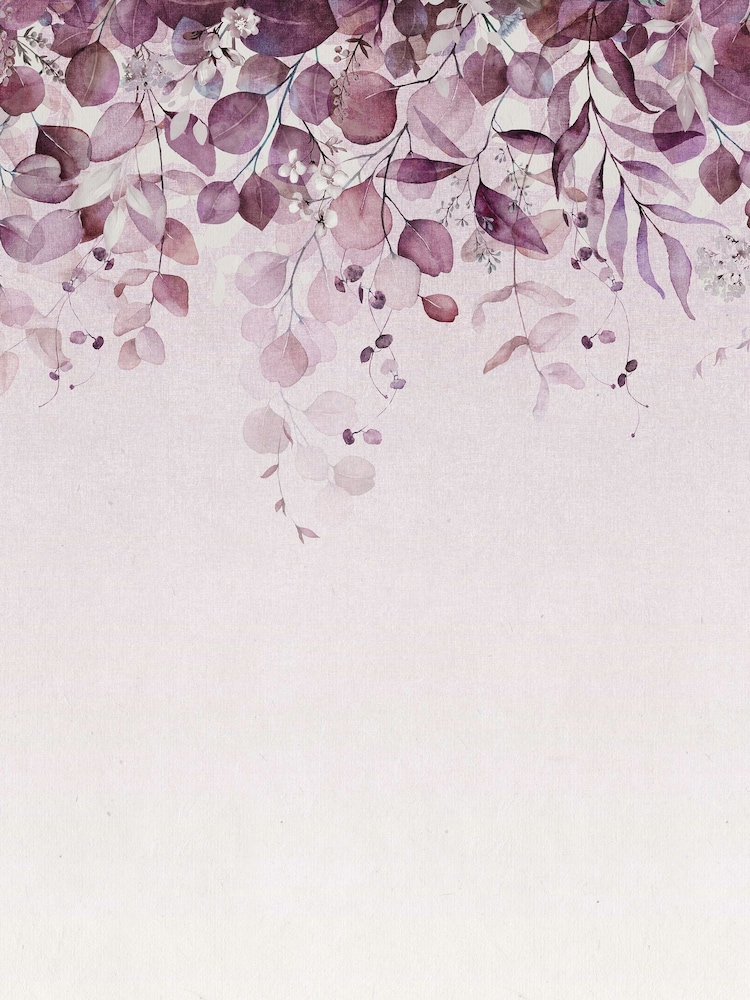Art For The Home Purple Botanical Cascade Fixed Size 3M Mural - Image 2 of 5