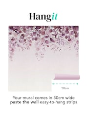 Art For The Home Purple Botanical Cascade Fixed Size 3M Mural - Image 3 of 5