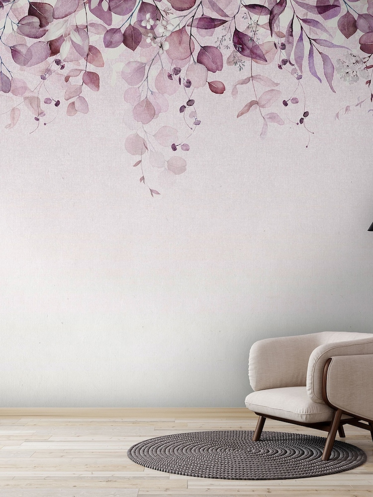 Art For The Home Purple Botanical Cascade Fixed Size 3M Mural - Image 5 of 5