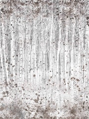 Art For The Home Neutral Painterly Woods Fixed Size 3M Mural - Image 2 of 3