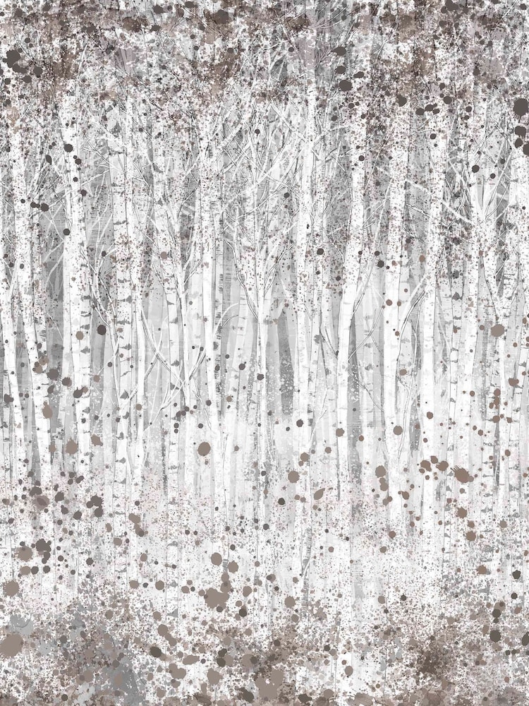 Art For The Home Neutral Painterly Woods Fixed Size 3M Mural - Image 2 of 3