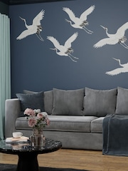 Art For The Home Midnight Cranes In Flight Fixed Size 3M Mural - Image 1 of 3