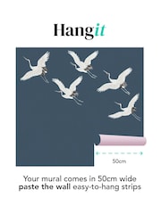 Art For The Home Midnight Cranes In Flight Fixed Size 3M Mural - Image 3 of 3