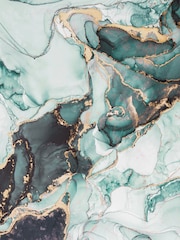 Art For The Home Teal and Gold Agate Marble Fixed Size 3M Mural - Image 2 of 3