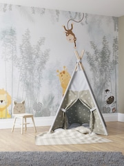 Art For The Home Blue Grey Roarsome Fixed Size 3M Mural - Image 1 of 3