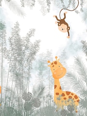 Art For The Home Blue Grey Roarsome Fixed Size 3M Mural - Image 2 of 3