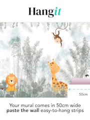 Art For The Home Blue Grey Roarsome Fixed Size 3M Mural - Image 3 of 3