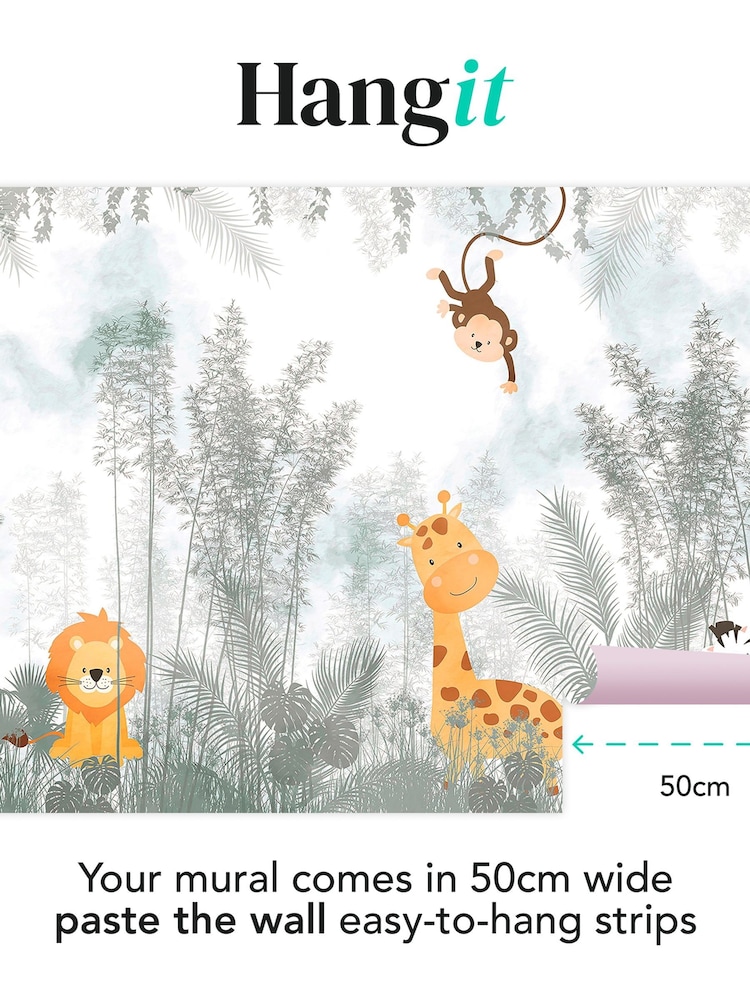 Art For The Home Blue Grey Roarsome Fixed Size 3M Mural - Image 3 of 3